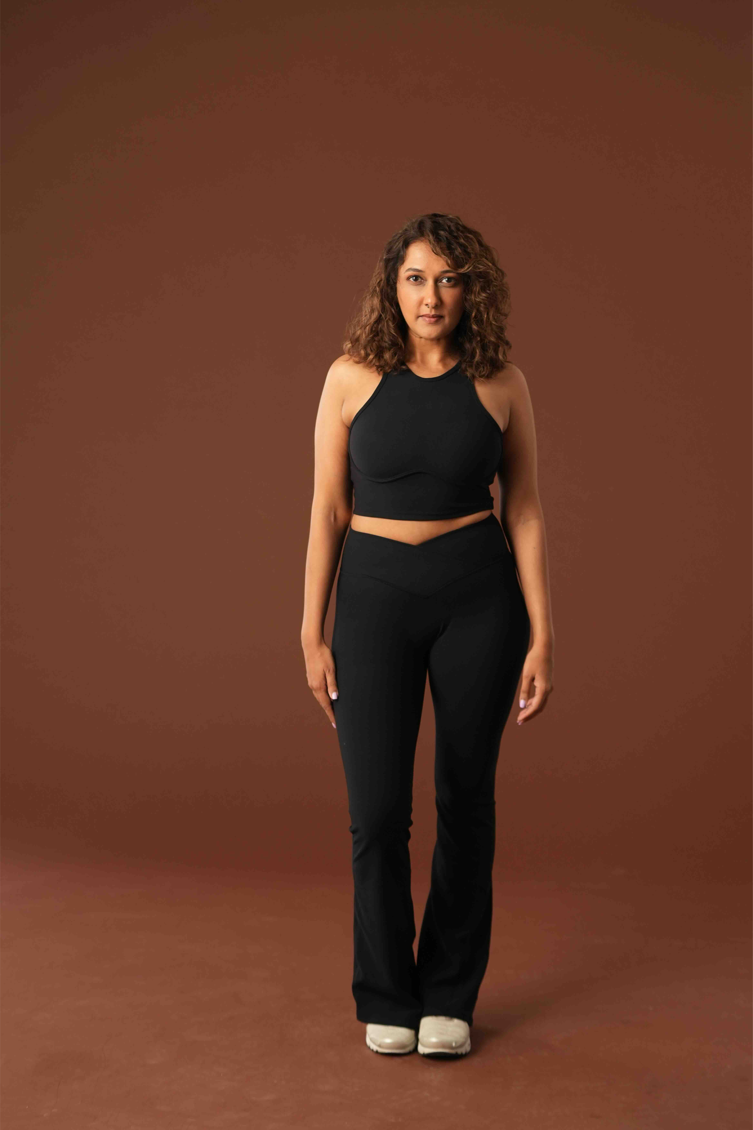 Flared Wave Waist Pants